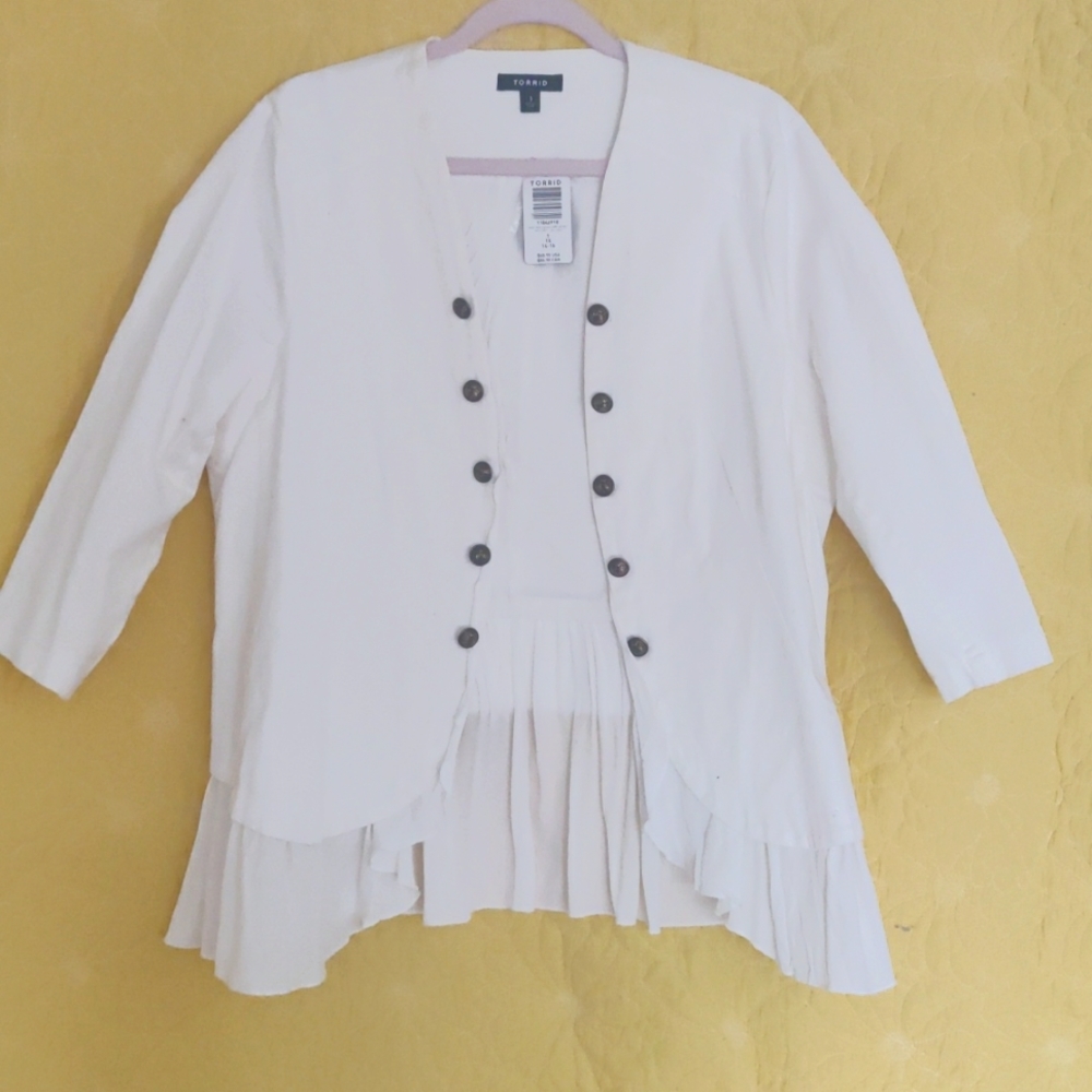Torrid Military Peplum Blazer